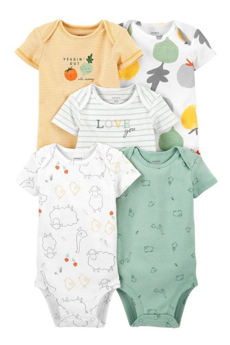 Set De 5 Pañaleros Marca Carters Conjuntos 100% Originales