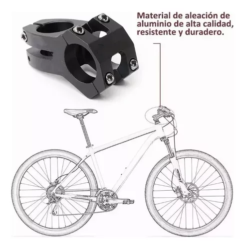 Potencia Para Bicicleta Mtb Aluminio D31.8 Varias Medias