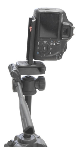 Imagen 6 de 10 de Platina Metalica P/ Camara En Vertical Rosca 1/4 T/ Barra L