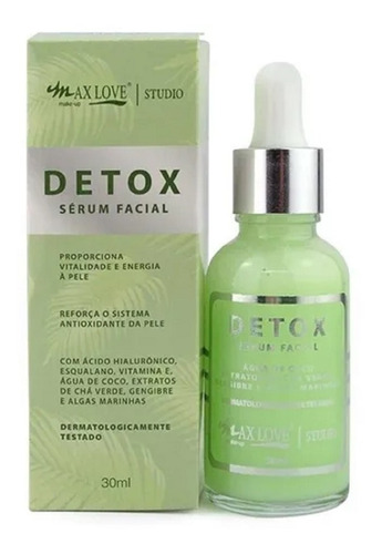 Detox Sérum Facial Antioxidante Max Love Ácido Hialurônico