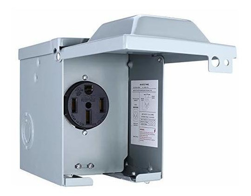 Miady 50 Amp 125/250 V Caja De Tomacorrientes Para Rv, Panel