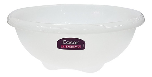 Ensaladera Bowl Cereal Plástico Apilable San Remo 28 Cm Color Blanco