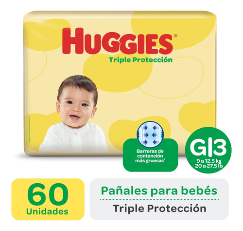 2 Paquetes Huggies Triple Protección ( Ahorrapack )