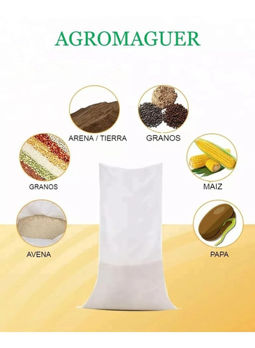 Bolsa De Rafia Blanca 47x70 X25 Unidades