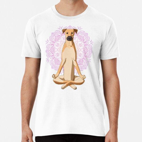 Remera Meditación De Perro Black Mouth Cur Algodon Premium