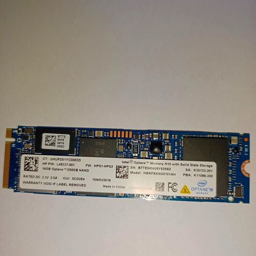 Ssd 256 + Intel Optane 16 Gb