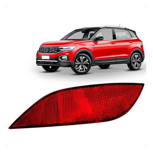 Refletor Para-choque Traseiro T-cross 2019 Até 2022 Le