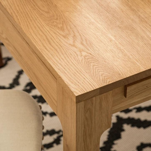 Imagen 7 de 10 de Mesa Extensible De Comedor 100% Madera Roble Ref: Maciza24