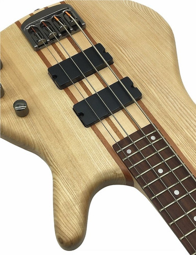 Bajo Eléctrico Con Funda Midland Heb-900p Neck-through