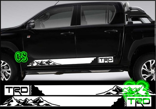 Sticker Adhesivo Lateral Camioneta Trd Montaña Franjas