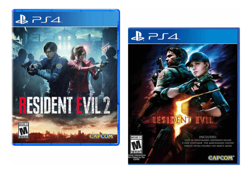 Combo Pack Resident Evil 2 Remake + Resident 5 Ps4 Nuevos*