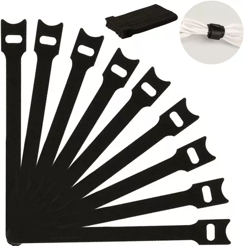 Sujetacables ajustables para cables, clips adhesivos para organizar cables,  25 abrazaderas de cable abrazaderas de cable ajustables para computadora