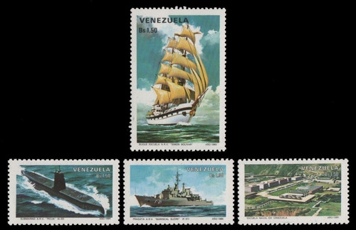 Barcos - Submarino - Venezuela 1980 - Serie Mint - Yv1078-8 