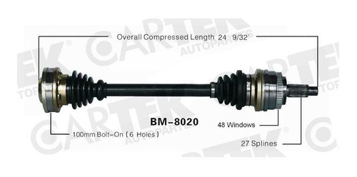 Flecha Trasero Izq Bmw Z3 1997-2000 L6 2.8 C/abs Ck