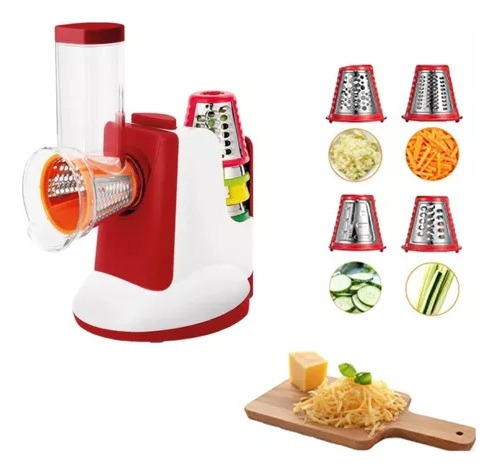 Rallador Electrico Verduras Queso Triturador Rebanador Acero