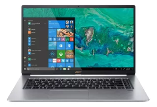 Notebook Acer Swift 5 SF515-51T-73TY pure silver táctil 15.6", Intel Core i7 i7-8565U 16GB de RAM 512GB SSD, Intel UHD Graphics 620 60 Hz 1920x1080px Windows 10 Home