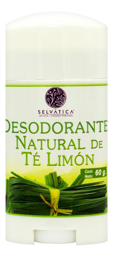 Desodorante En Barra Solido Te De Limon 60 Gramos Selvatica