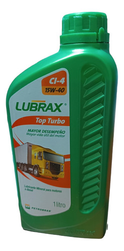 Aceite 15w40 Lubrax Mineral Top Turbo Ci-4 Diesel 1 Litro
