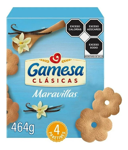 3 Pzas Galletas Gamesa Maravillas Clásicas Sabor Vainilla 4