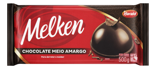Chocolate Meio Amargo Harald Melken Pacote 500g