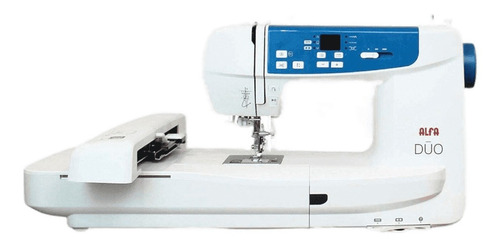 Máquina de coser recta Alfa Alfa Dúo portable blanca 220V