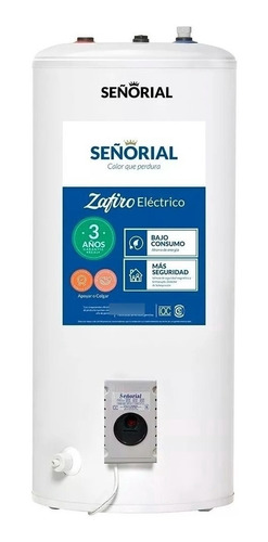 Termotanque Electrico Zafiro Blanco 95lts - Señorial