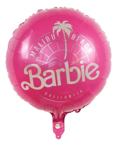 15 Globos Metalicos  De Barbie 45cm+popotes/campana