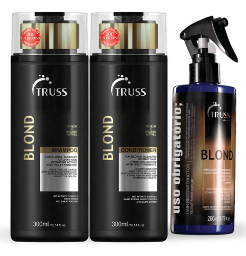 Kit Truss Blond Shampoo + Condicionador + Spray