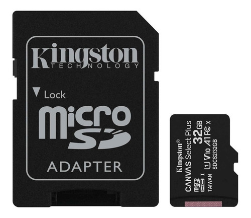 Imagen 1 de 4 de Tarjeta de memoria Kingston SDCS2 Canvas Select Plus con adaptador SD 32GB