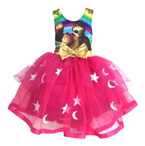 Vestido Disfraz Bebe Niña Personajes Animados Tutu Masha Vestido Disfraz Bebe Niña Personajes Animados Tutu Masha