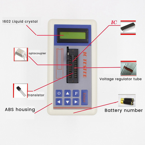 Probador De Circuitos Integrados Ic Tester Con Enchufes Inte