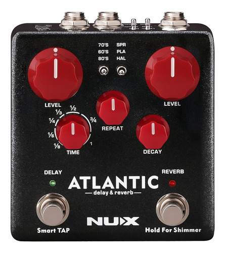 ~? Nux Ndr-5 Atlantic Delay Reverb Pedal De Efectos De Guita