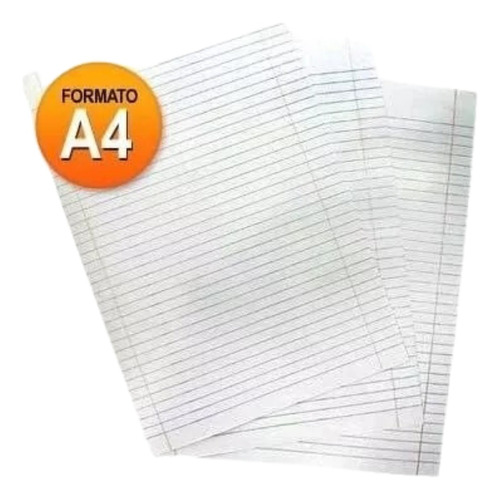 Papel Almaço A4 56g Com Pauta E Margem Spiral 200 Folhas