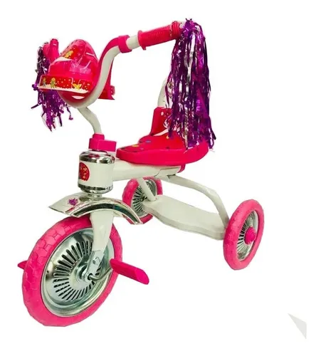 Triciclo Para Ni a Sencillo 3 Llantas Rosa Macilux Mlt103