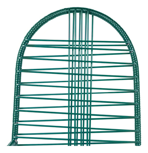 Cadeira De Balanço Poltrona Do Papai De Fio Molas Varanda Jardim Area Lazer Alpendre Cor Verde