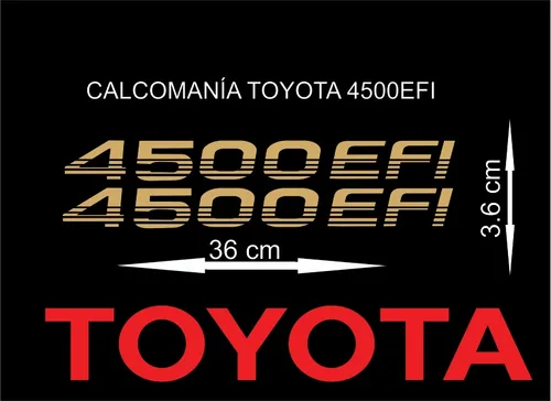 Calcomanias Toyota 4500efi