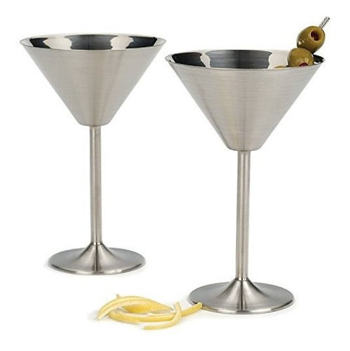 Set De 2 Copas De Martini En Acero Inoxidable Endurance