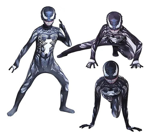 Kit De Disfraz De Venom Para Niños Para Cosplay