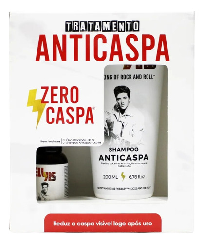 Kit Shampoo Anticaspa, Óleo Ozonizado Elvis Presley - Viking