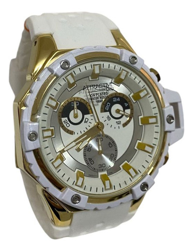 Reloj Q&q Atractive Blanco Dorado Modelo Dg02j111y
