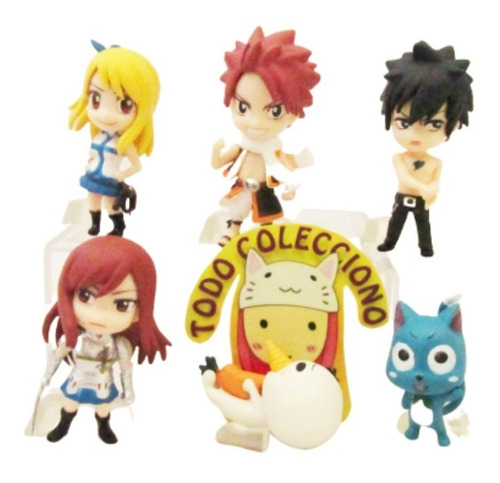 Set X 6 Figuras Anime  Fairy Tail 