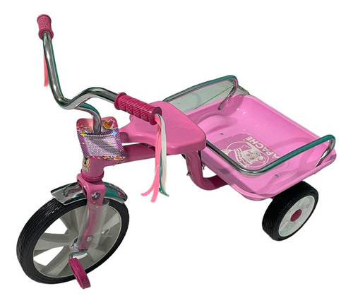 Triciclo Apache R12 302a Rosa Con Caja Barandal + Casco