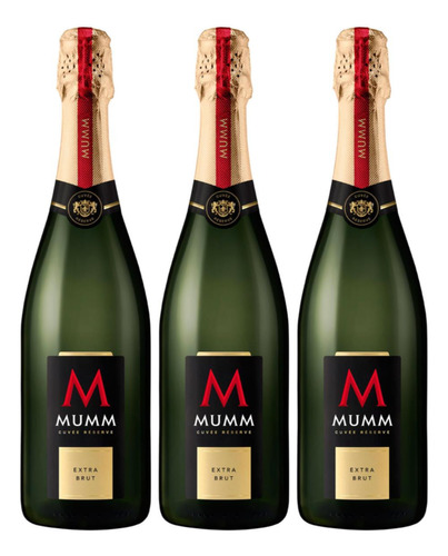 Champagne Mumm Extra Brut 750 Ml X3 Oferta - Fullescabio