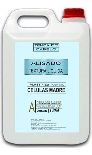 Alisado Liquido Celulas Madre ( No Es Crema) 5 Litros Bidon