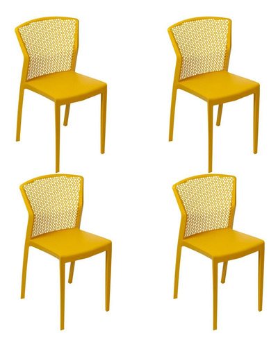 Conjunto Com 4 Cadeiras Para Jardim Peti Limão Hhwt