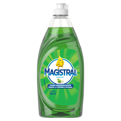 Imagen 1 de 1 de Detergente Magistral Ultra Manzana sintético en botella 500 ml