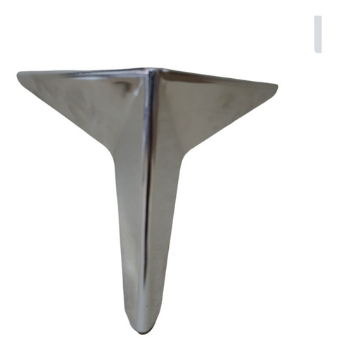 Pata Para Mueble Sala Metalica Cromo 13 Cm Triangular Pack 4