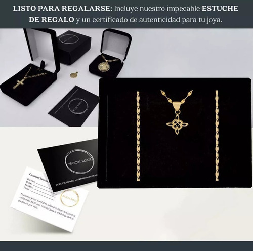 Dije Medalla Cadena Gargantilla Mujer Nudo Bruja Oro 10k Mujer Niña Niño Bebe Dije Oro Puro 10k Oro Dama Oro 10k Protección Collar Ojo Turco Gargantilla Oro Puro 10k Regalo Novia 10k Grano Cafe 45cm 1