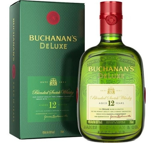 Whisky De Luxe 12 Anos Buchanans 1l - Malte Escocês