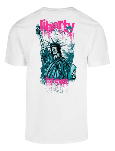 Playera Cuello Redondo Diseño Liberty 100% Algodón